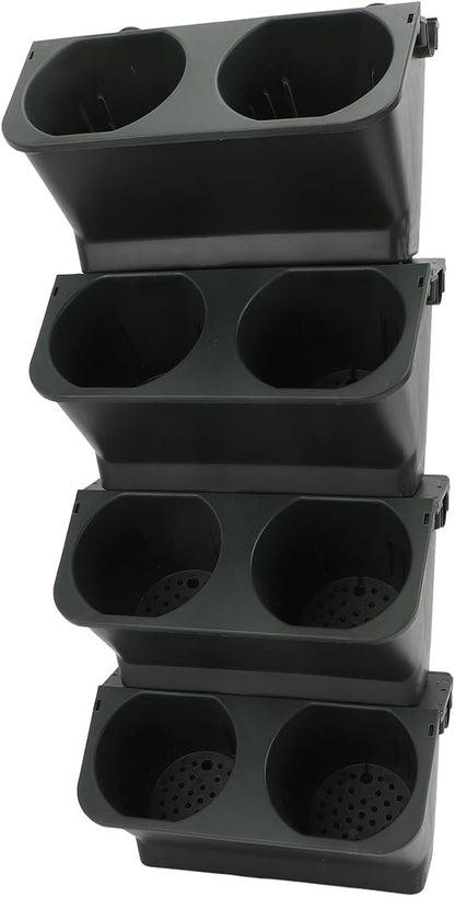 ciciglow Vertical Garden Planter, Hanging Planters for Indoor Outdoor Plants Wall Planter Boxs Vertical Garden Hanging Plant Holder for Railing, Balcony, Fence (Green Black)