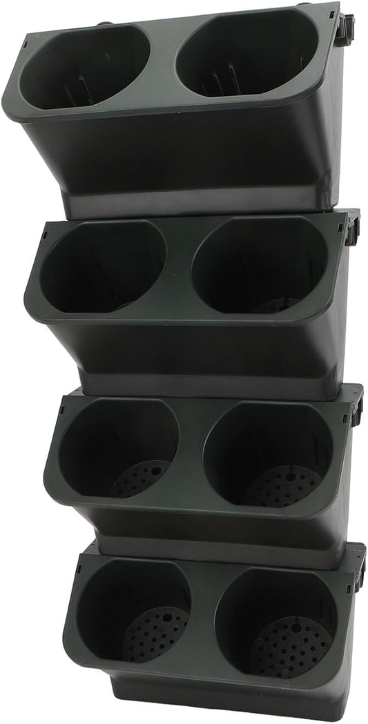 ciciglow Vertical Garden Planter, Hanging Planters for Indoor Outdoor Plants Wall Planter Boxs Vertical Garden Hanging Plant Holder for Railing, Balcony, Fence (Green Black)