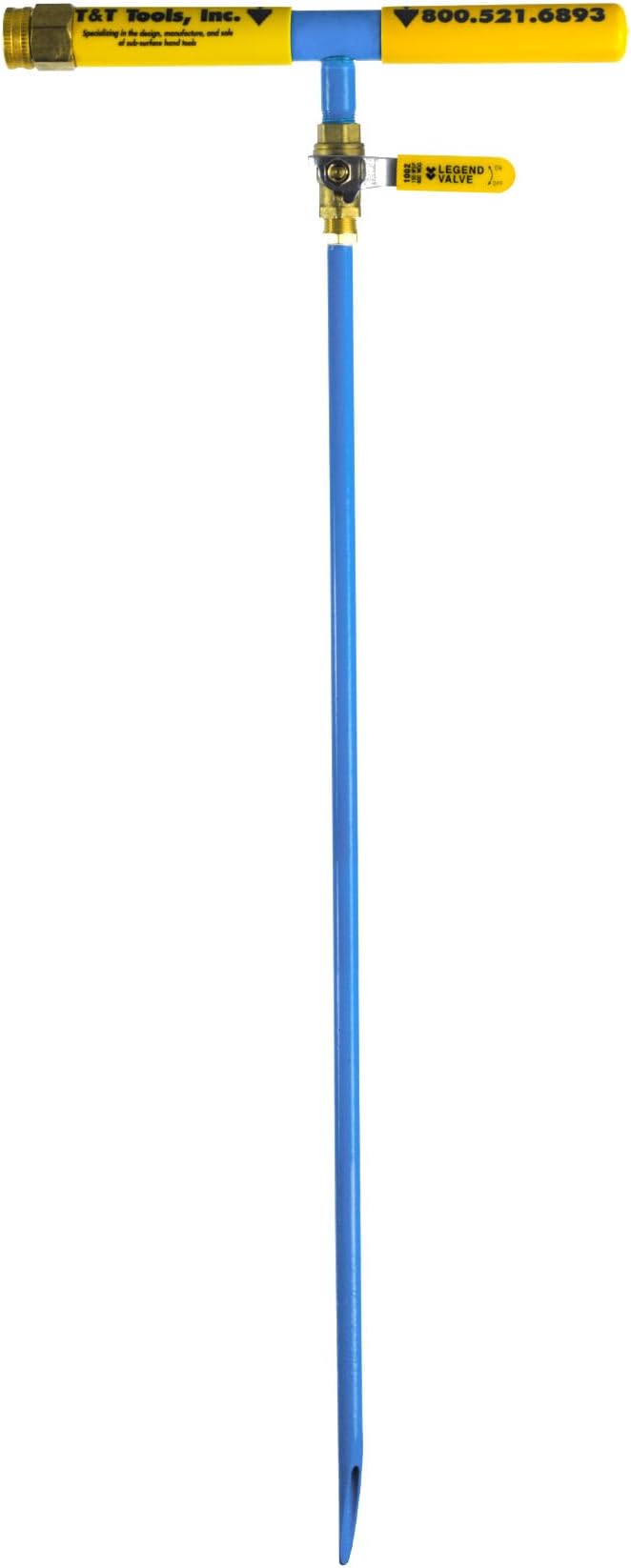 T&T Tools 60 Inch Water Probe - Steel Deep Root Irrigator for Trees - Professional Drip Irrigation Tool with Self Drilling Tip- Brass Valve -Deep Drip Watering Stakes for Efficient Deep Root Hydration
