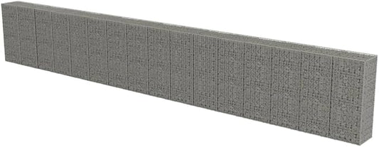 Galvanized Steel Gabion Wall with Covers, Gabion Mesh Wire Wall Panel Galvanized Steel Garden Stone Wire Basket Fencing Patio Decorative Fence, 354"x19.7"x59",-188