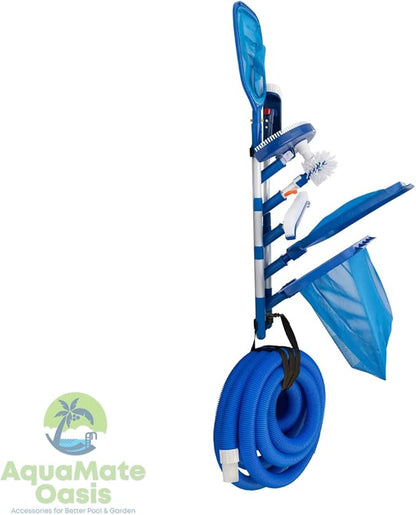 Swimming Pool Accessories Holder, Fence Hooks for Pool Equipment Organizer, Pool tool storage rack for Pool Skimmer Pole Hanger Pool Maintenance Vacuum hose Storage Pool Hooks for Poles
