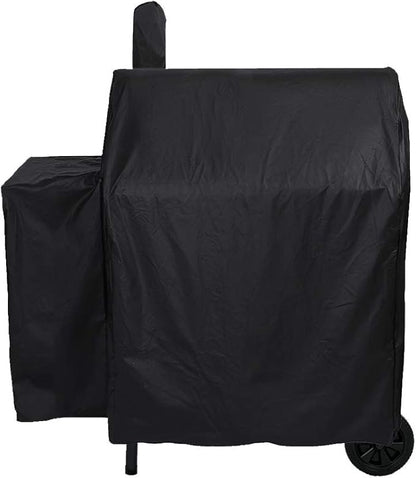 Heavy Duty Waterproof Grill Cover for Char-Griller 2121,2828,2727,2929 Grills and Char-Griller Smokers Without Side Fire Box,Black
