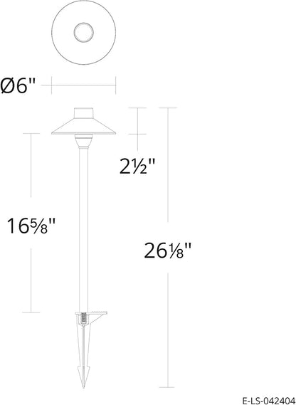 Amped Landscape Lighting Cone 12V Path and Area Light with G4 Socket in Aged Brass Solid Copper Enhanced Protection for Coastal Environments