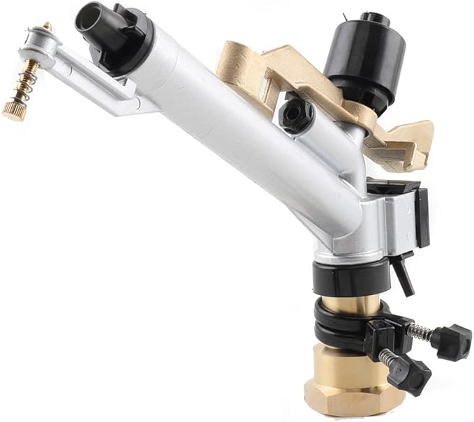 1.5'' Agriculture IrrigationSprinkler Gun Sprinkler Large-Area Irrigation Spray Gun Tool Garden Farm Watering Sprinkler 360° Adjustable Watering for Farms, Orchards, Tea Gardens, Forestry