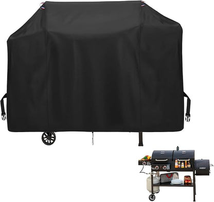 BBQ Grill Cover for Grills House ZH3005Y-SC 2-Burner Gas and Charcoal Combo Grill, Waterproof 600D Outdoor Propane Barbecue Covers Smoker Covers- 68" L x 23.5" W x 46" H
