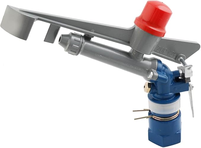 1'' Agriculture Irrigation Spray Gun Sprinkler Large-Area Irrigation Spray Gun Garden Farm Watering Sprinkler 360° Adjustable Watering for Farms, Orchards, Tea Gardens, Forestry