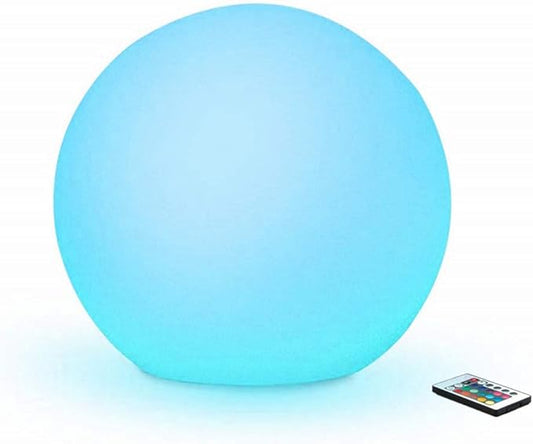 Borelor LED Ball Light, 4.7-Inch Rechargeable Mood Lights Multicolor Changing IP65 Waterproof Indoor/Outdoor Light for Home/Party/Pool/Wedding/Lawn Decoration