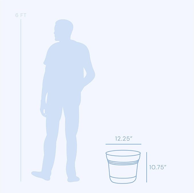 Bloem Saturn 12" Fuchsia Round Resin Planter Pot with Snap-in Saucer for Indoor and Outdoor Gardening