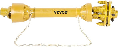 VEVOR PTO Shaft, 1-3/8" PTO Drive Shaft, 6 Spline Both Ends PTO Driveline Shaft, Series 4 Tractor PTO Shaft, 31.5"-41" Brush Hog PTO Shaft, Yellow PTO Shaft w/Slip Clutch for Bush Hog/Finish Mower