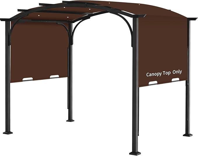 Pergola Canopy Replacement Cover for Lowe's Allen + Roth 10x10 Ft Freestanding Pergola, 200" x 103" Shade Cover, Compatible with Model #L-PG152PST-B,Cover Only (Coffee)