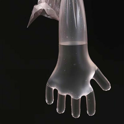 50pcs Disposable Long Plastic Gloves Veterinary Insemination Rectal Gloves Field Dressing Cleaning Household 35 inch Length Full Arm Long Sleeve for Non-Contact Work