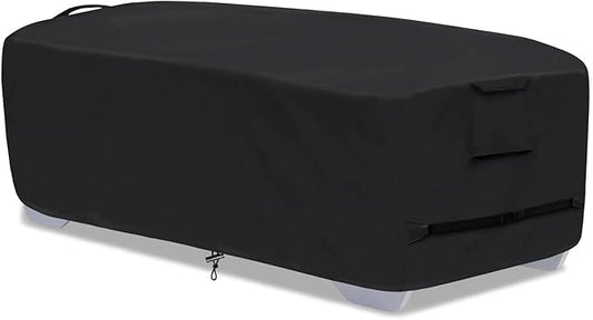 Outdoor Lounge Chair Covers for 4-6 Stackable Patio Chaise Lounge Chairs, Waterproof, Durable Polyester Fabric 80 x 32 x 40 Inch Pool lounge chair covers for Winter Storage (Black)