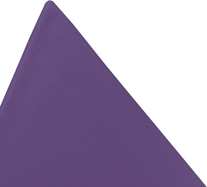 LeisureMod 15.75" Stackable Weather-Resistant Plastic Triangular Side Table - Accent End Table for Indoor & Outdoor Use (Purple, Set of 4)