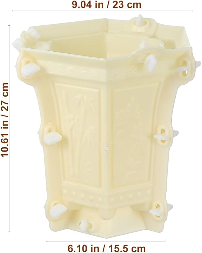 YARNOW DIY Hexagonal Concrete Planter Mold - Durable Thickened Plastic Flower Pot Mold for Crafting, Resin, and Cement Projects