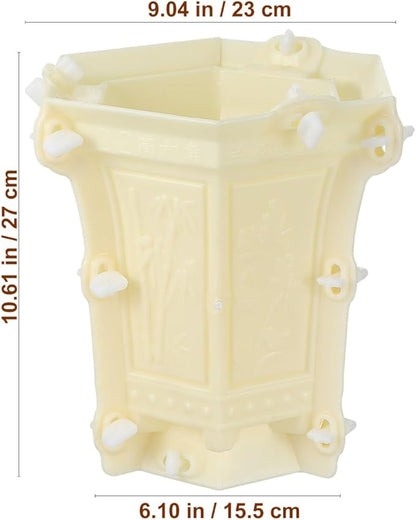 YARNOW DIY Hexagonal Concrete Planter Mold - Durable Thickened Plastic Flower Pot Mold for Crafting, Resin, and Cement Projects