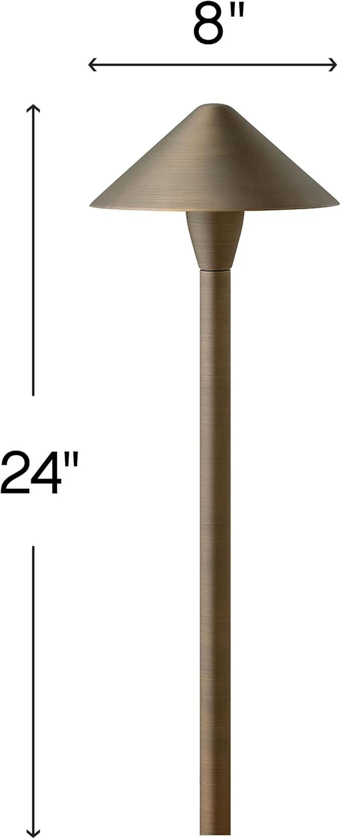Hinkley Hardy Island Springfield 16019MZ-LL Large LED Low Voltage Landscape Pathway Light - 12v, Dimmable, Aluminum - Matte Bronze