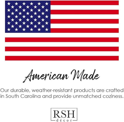 RSH DECOR: Deep Seating Cushion with Pillow Back | 24” x 27” Seat | All-Weather Spun Fabric | Water and Fade-Resistant | Outdoor Chair Cushion Set for Patio Furniture | Artistic Floral