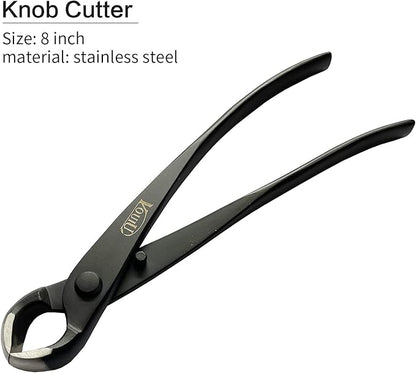 VOUIU 5-Piece Bonsai Tool Set,Knob Cutter,Concave Cutter,Wire Cutter,Jin Pliers,Bonsai Scissors