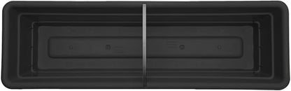 Bloem Dura Cotta Window Box Planter: 30" - Black - Large Box with Tray, Weatherproof Resin Box, Removable Tray for Indoor & Outdoor Use, Gardening, 4 Gallon Capacity