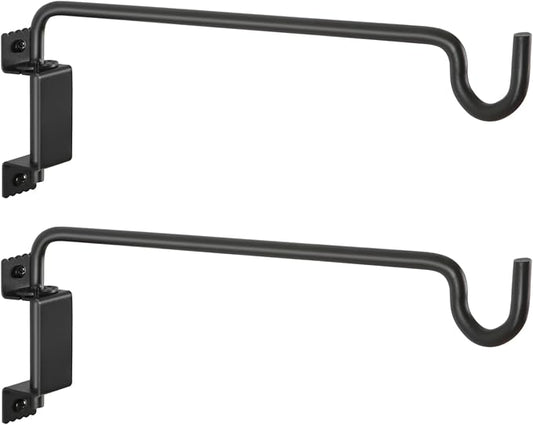 AILIN YELOKIE 16" 360° Swivel Plant Hange - Heavy Duty Solid Steel Wall Hook, 12-Directional Adjustable for Bird Feeders, Outdoor/Indoor Plants, Garden & Patio, Rust-Resistant Black