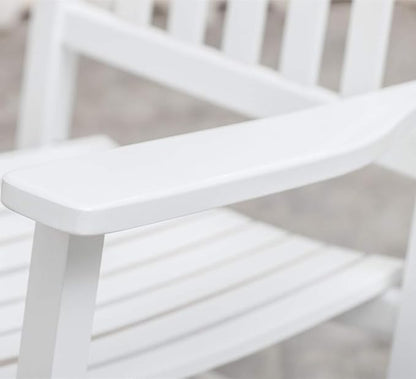 Wood Rocking Chair Porch Rocker Classic Outdoor Patio Outdoor Indoor Furniture for Balcony, Backyard, Garden, Outside, White