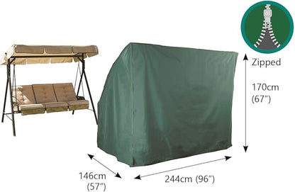 Bosmere Weatherproof Swing Seat Cover, 96" x 57" x 67", Green
