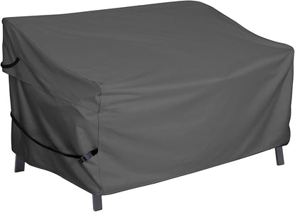 Porch Shield Waterproof Outdoor Bench Sofa Cover – Patio 2 Seater Loveseat Cover 56W x 31D x 33H inch, Black