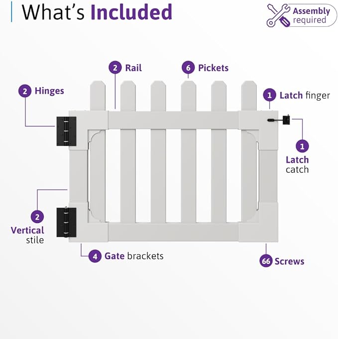 WamBam Newport Gate Kit, 33.5in H x 42in W, 1 Gate