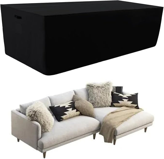 Tempera Patio Furniture Cover,Outdoor Table And Chair Covers Waterproof, Outdoor Dining Set Cover,Heavy Duty Rectangle Patio Furniture Covers,74''L x 47''W x 27.8''H,Black