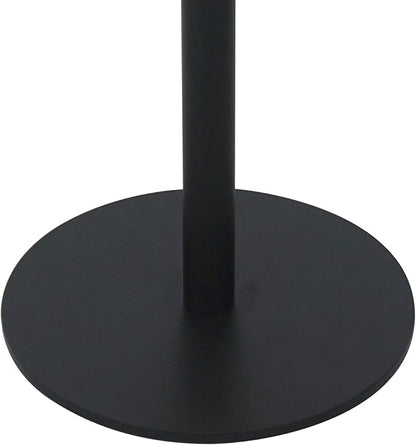 Get Set Style Drink Table, Round End Table, Side Table, Modern Pedestal Table with Metal Base, Small Accent Table for Sofa Couch/Chair, Living Room, Bedroom, Dorm, Patio (Natural)