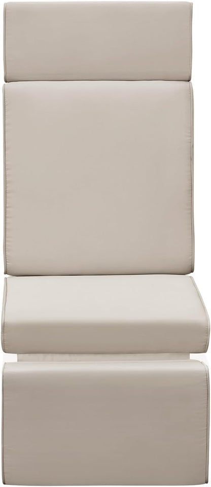 ATR ART TO REAL Outdoor Recliner Replacement Cushion, High Back Chair Cushions Patio Wicker Reclinning Chairs Seat Pad, Removable Cover, Waterproof, UV Resistant (Style A, Khaki)