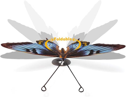 EOORAU Metal Butterfly Wall Decor - 5 Pack Lifelike Butterflies Wall Art Sculpture Hanging Decorations for Indoor or Outdoor, Yard Patio Fence Garden Decoration, Mother's Day Gift