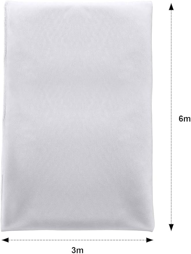 Zonon 10 x 13ft Mosquito Netting Garden Insect Bug Mesh Netting Garden Patio Mesh Screen Net Fly Insect Bug Bird Net Barrier for Patio Balcony Porch Gazebo Vegetables Fruits Plant Protection(White)