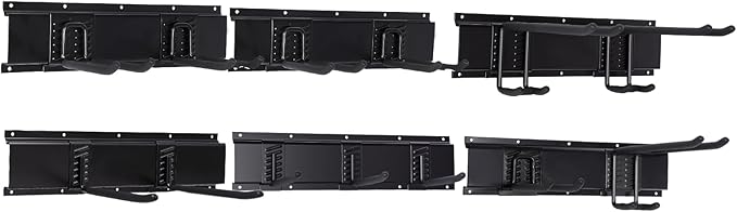 FAHKNS Garage Tool Organizer Wall Mount 99 Inch, Heavy Duty Garage Storage Rack with Adjustable Hooks, Large Capacity Garden Tool Organizer for Garage Organization, Workshop, Shed