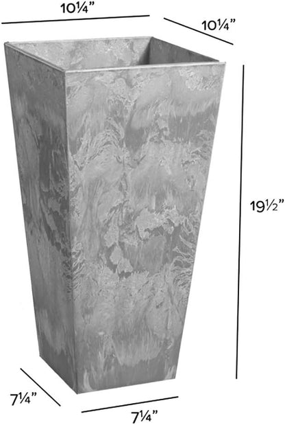 Novelty ArtStone 35190.01 Ella Tall Planter Grey 19.5-inch