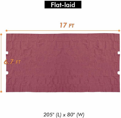 Universal Doubleton Steel Pergola Replacement Cover for Pergola Structures L-PG080PST, 80''x 205'' (Burgundy)