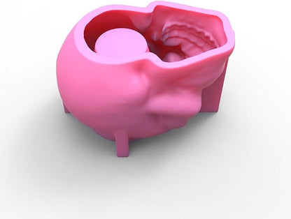 Skull Flower Pot Cement Silicone Mold, Concrete Clay Succulent Planter Mold Candle Holder Mould (G27)