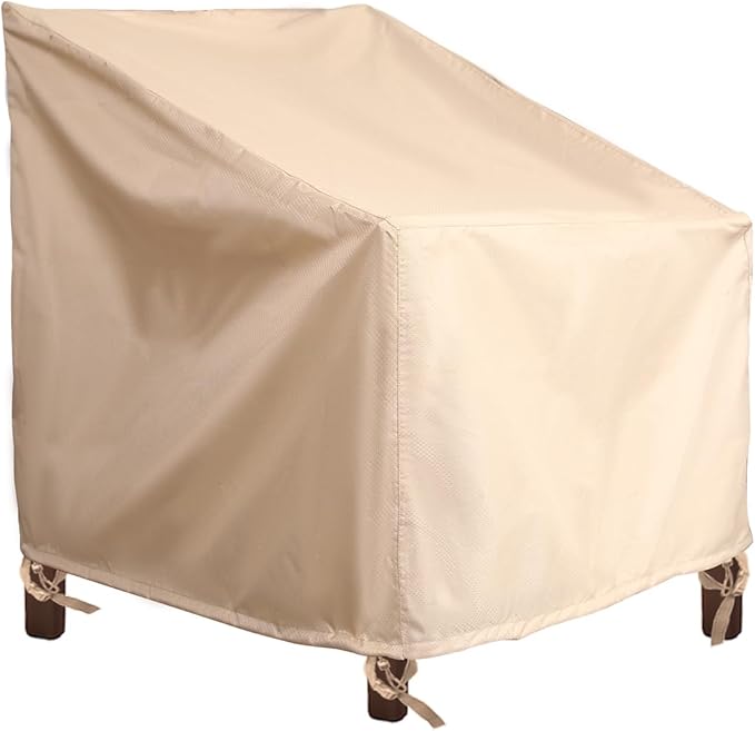 Patio Chair Covers, 1 Pack outdoor furniture covers, HeHeavy Duty and Waterproof outdoor chair cover, patio furniture cover 40" W x 40" D x 36" H Beige