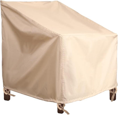 Patio Chair Covers, 1 Pack outdoor furniture covers, HeHeavy Duty and Waterproof outdoor chair cover, patio furniture cover 40" W x 40" D x 36" H Beige