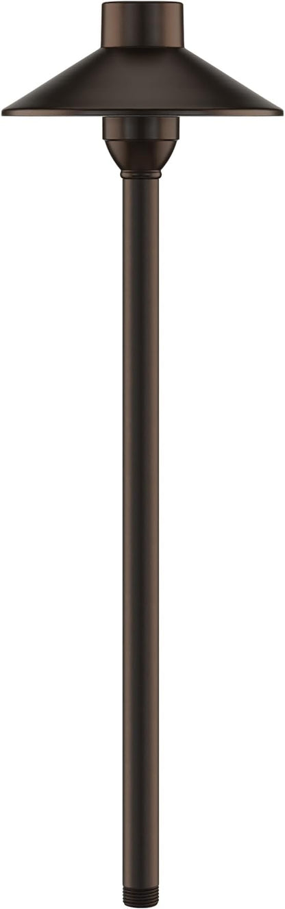 Amped Landscape Lighting Cone 12V Path and Area Light with G4 Socket in Bronze Powder Coated Aluminum