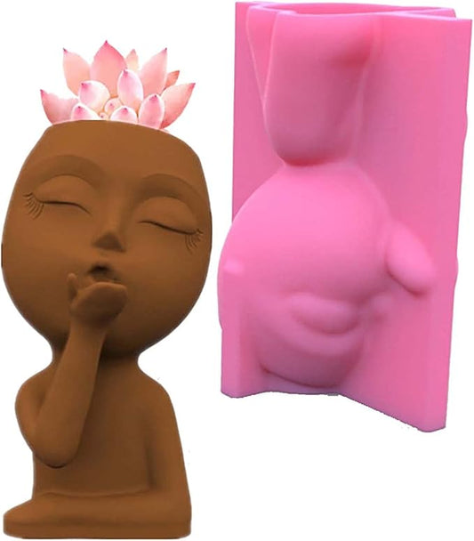 Baby Concrete Flowerpot Silicone Mold for Succulent Planters/Vases/Candles/Pen Holders | Food-Grade Dual-Temp Resistant | Reusable Non-Stick Cement/Resin/Clay Craft Mould (C155)