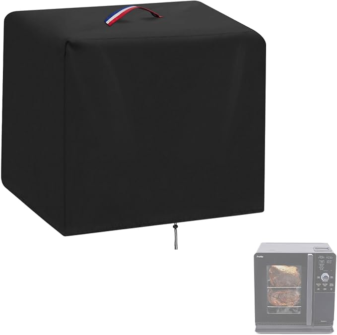 BBQ Grill Cover for GE Profile Indoor Pellet Smoker, Waterproof 600D Outdoor Smoker Covers Electric Grills Covers - 17" W x 20.5" D x 16" H