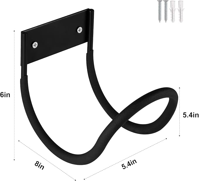 Hose Hanger, Heavy Duty Metal Hose Holder Wall Mount, Hook for Garden Hose/Expandable Hose/Hose Reel/Water Hose/Pocket Hose/Flexable Hose/Magic Hose (Hose Holder 125 Ft)