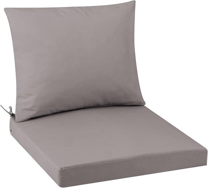 Outdoor Seat Cushion Set 19 x 19 In, Water-Resistant & Fade-Resistan, Patio Furniture Cushions with Removable Cover Deep Seat & Back Cushion with Handle and Adjustable Straps for Chair Sofa,1PC