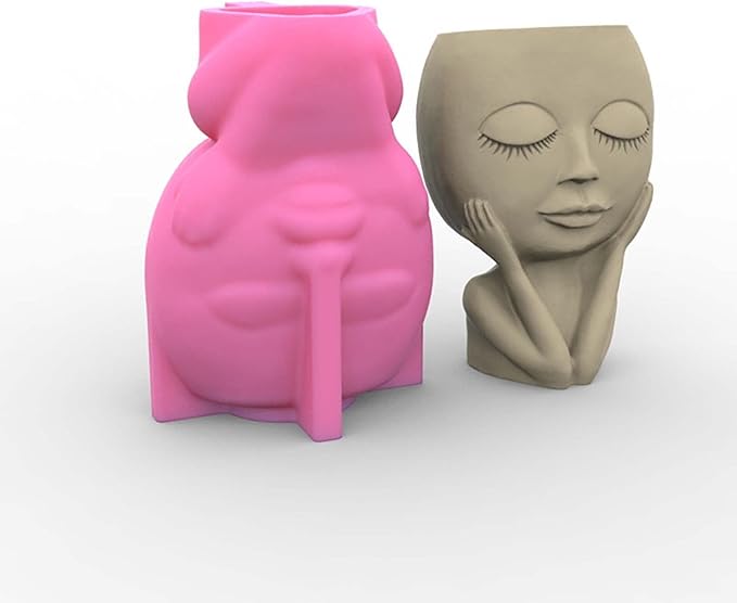 Baby Concrete Flower Pot Molds Succulent Planter Vase Silicone Molds Candle Pen Holder Mold Epoxy Resin Plaster Cement Clay Mould (C152)