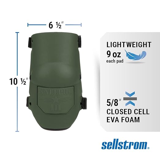 Sellstrom Ultra Flex KneePro Professional Knee Pads for Men & Women with Thick Foam Cushioning & Heavy Duty Hard Outer Shell - Adjustable Straps with Speed-Clips & Ergonomic Metal Hinges - for Construction Work, Gardening, Roofing, Flooring