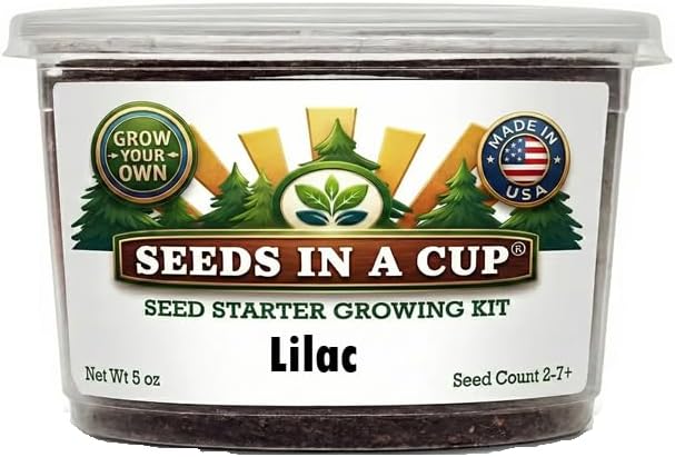 Seeds In A Cup® Lilac Grow Kit | Complete Seed Starter Set for Purple Flowering Lilac Bush | Includes Planter, Nutrient-Rich Soil & Non-GMO Seeds | Indoor Gardening Gift | Eco-Friendly Plant Kit