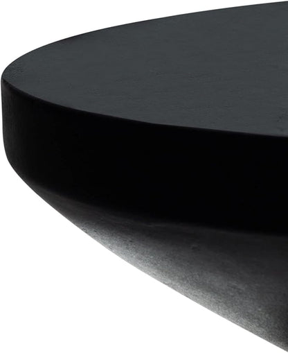 SAFAVIEH Outdoor Collection Katara Modern Black Concrete Accent Table (Fully Assembled) VNN1034C