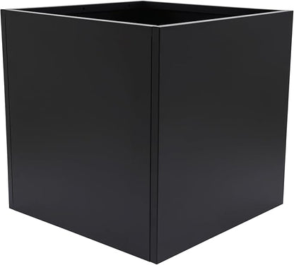 26Inch Steel Planter Box Metal Planter Large Tall Square Planters for Indoor Outdoor Plants, Heavy Duty Flower Pot for Patio, Yard, Garden (Black, 26" L x 26" W x 26" H)