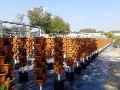 Vertical Gardening Planters - Use Mr Stacky Pots With ANY Grow Medium (Soil, Hydroton, Vermiculte, Perlite, Coco Fiber) - Great for Hydroponics and Aquaponics Too - Build Your Own Stacking Container